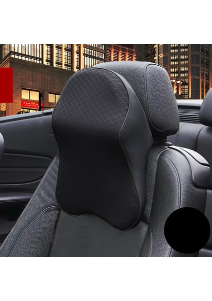 Siyah Büyük Stil Araba Hafızalı Köpük Yastık Oto Kafalık Boyun Desteği Ayarlanabilir Yumuşak Nefes Alabilir Araba Seyahat Başlığı Tutucu (Yurt Dışından) fiyatları