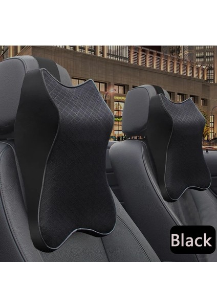 Siyah Büyük Stil Araba Hafızalı Köpük Yastık Oto Kafalık Boyun Desteği Ayarlanabilir Yumuşak Nefes Alabilir Araba Seyahat Başlığı Tutucu (Yurt Dışından) fırsatları