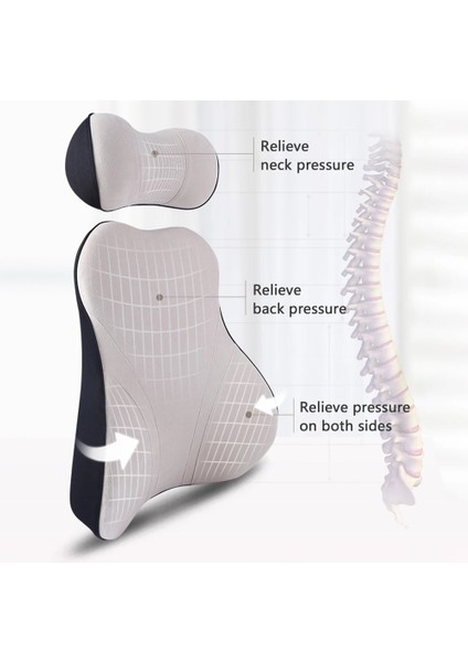Gri Kafalık Stili 3D Diatom Battaniyeler Araba Boyun Yastık Capri Malzeme Araba Yastığı Bel Istirahat Yastık Koltuk Arka Istirahat Araba Koltuğu Için Bel Yastığı (Yurt Dışından) fiyatları