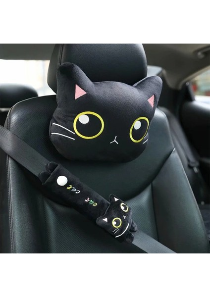1 Adet Emniyet Kemeri Pedi Stili Karikatür Sevimli Kedi Araba Boyun Yastık Araba Kafalık Seyahat Yastık Kedi Emniyet Kemeri Omuz Pedleri Kapakları Dikiz Aynası Kapak Aksesuarları (Yurt Dışından) modelleri