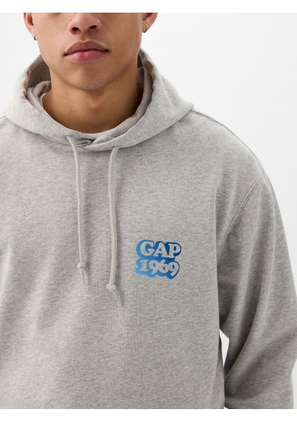 Erkek Gri Gap Logo Sweatshirt