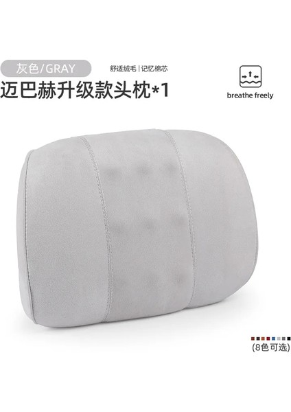 Gri Stil Araba Kafalık Boyun Yastık Araba Yastık Için Aksesuarlar Battaniyeler Iç Çekirdek Süet Araba Boyun Koltuk Yastığı Iç Aksesuarlar (Yurt Dışından)