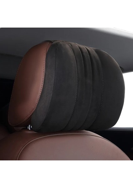 Siyah Stil Forbell Araba Kafalık Boyun Yastık Malzemeleri Yastık Bellek Pamuk Araba Seyahat Aksesuarları Iç Araba Yastık Kafalık Süet Kumaş (Yurt Dışından)