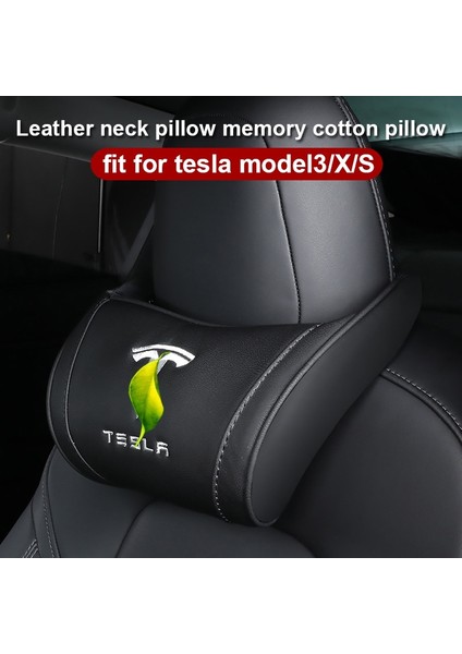 Stil Bir Siyah Stil Tesla Model 3 S x Ar Koltuk Kafalık Boyun Yastık Yastık Pu Deri Kafa Desteği Kafalık Yastık Tesla Model 3 Için (Yurt Dışından)
