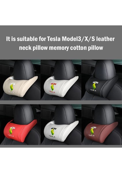 Stil Bir Siyah Stil Tesla Model 3 S x Ar Koltuk Kafalık Boyun Yastık Yastık Pu Deri Kafa Desteği Kafalık Yastık Tesla Model 3 Için (Yurt Dışından) modelleri