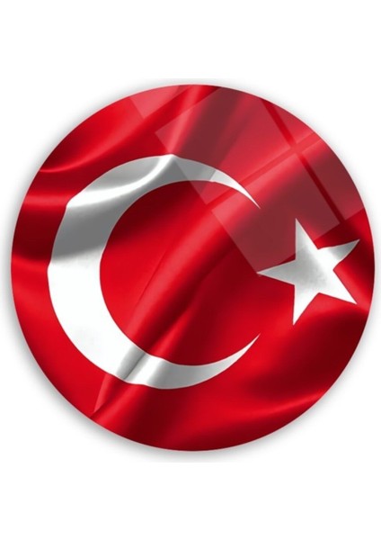 Bayrak Yuvarlak Cam Tablo