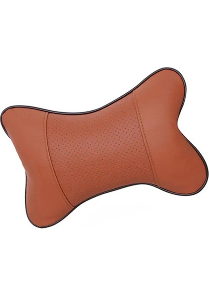 Bej Tarzı %80 Sıcak Satış ！4 Renk 25CM Kafalık Delik Kazma Boyun Suni Deri Uzay Pamuk Desteği Suni Deri Araba Için Oto Güvenlik Yastığı (Yurt Dışından) fırsatları