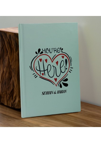 Sevgiliye Özel Isimli Su Yeşili Defter ve Yeşil Cam Matara Hediye Seti-12, Sevgiliye Hediye, Sevgililer Günü, Yeni Iş Hediyesi