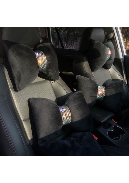 Renkli Bel Yastığı Modeli Bling Elmas Kristal Ilmek Araba Koltuğu Yastık Rhinestones Malzemeleri Oto Boyun Kafalık Desteği Kadınlar Için Araba Aksesuarları Iç (Yurt Dışından) fırsatları