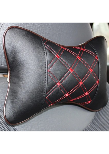 Kırmızı Siyah Stil Pu ve Kumaş Mükemmel Dayanıklılık Oto Güvenlik Araba Kafalık Breathe Koltuk Baş Boyun Desteği Yastığı Tüm Araçlar Için Evrensel Uyum (Yurt Dışından) modelleri