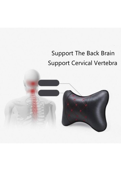 Kırmızı Siyah Stil Pu ve Kumaş Mükemmel Dayanıklılık Oto Güvenlik Araba Kafalık Breathe Koltuk Baş Boyun Desteği Yastığı Tüm Araçlar Için Evrensel Uyum (Yurt Dışından) indirimleri