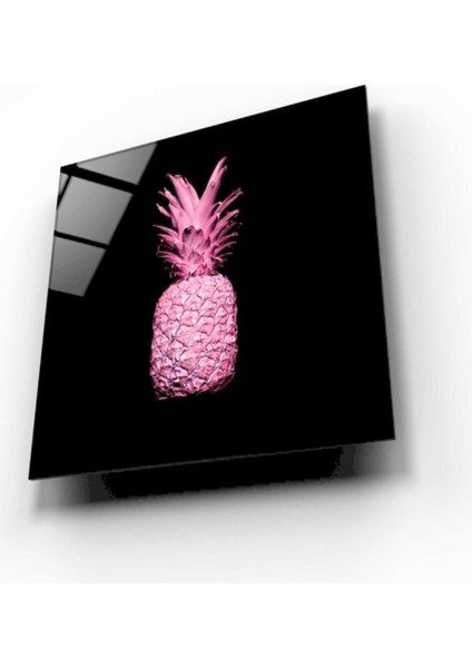 Pembe Ananas Cam Tablo 50X50 cm modelleri