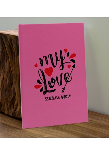 Sevgiliye Özel Isimli Pembe Defter ve Cam Matara Hediye Seti-14, Sevgiliye Hediye, Sevgililer Günü, Yeni iş hediyesi fiyatları