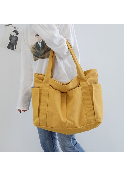 Tote Çanta Tote Bags Kanvas Çanta Kadın 2023 Yeni Japon Büyük Kapasiteli Öğrenci Trend Omuz Çantası (Yurt Dışından) modelleri