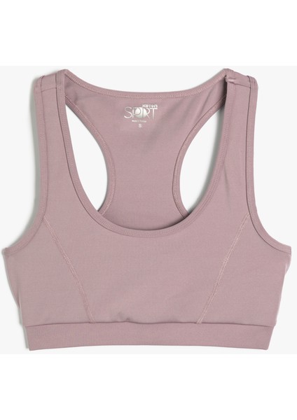 Sporcu Sütyeni Halter Yaka Kapsız Slim Fit