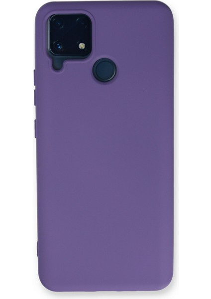 Realme C25 Kılıf Nano Içi Kadife Silikon - Mor 300099