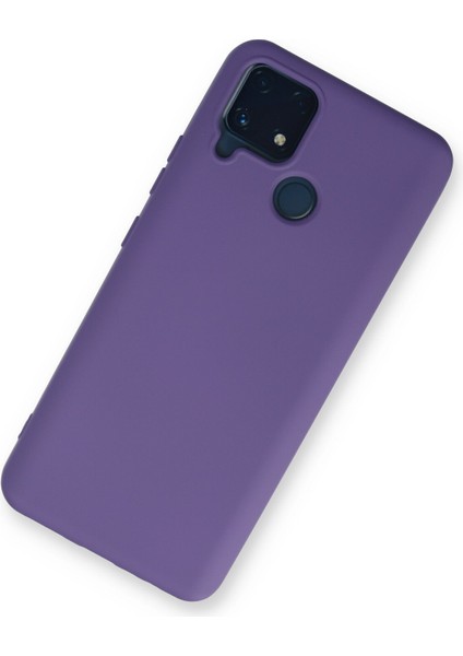 Realme C25 Kılıf Nano Içi Kadife Silikon - Mor 300099