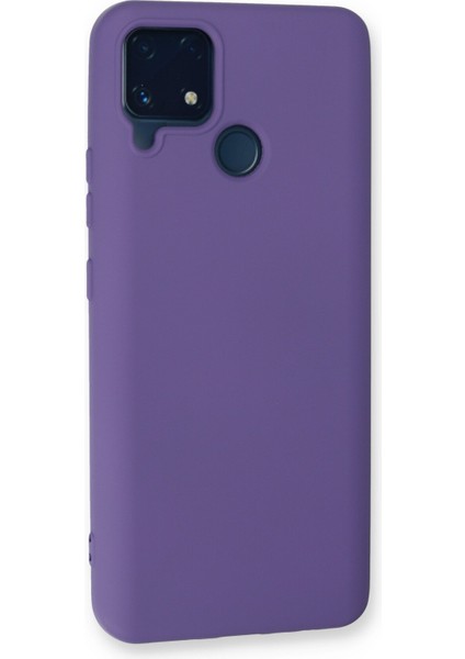 Realme C25 Kılıf Nano Içi Kadife Silikon - Mor 300099