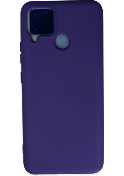 Realme C15 Kılıf Nano Içi Kadife Silikon - Mor 300099