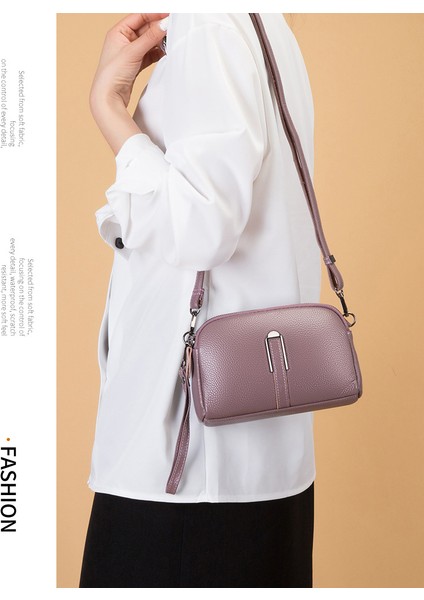 2024 Yeni Hakiki Deri Çanta Kadın Trendy Rahat Tek Omuz Crossbody Çanta Moda Basit Yumuşak Deri Inek Derisi Küçük Kare Çanta (Yurt Dışından)