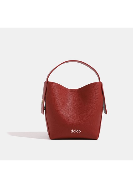 High-End Çakıllı Kova Çantası 2024 Yeni Gündelik Işe Gidip Gelen Sebze Sepeti Çantası Omuz Crossbody (Yurt Dışından)