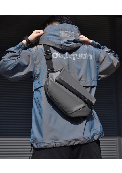 Erkek Çantası Açık Bisiklet Motosiklet Crossbody Çanta 2024 Sırt Çantası Erkek Moda Oxford Kumaş Trendy Göğüs Çantası (Yurt Dışından) fırsatları