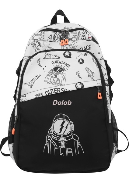 Yeni Astronot Sırt Çantası Erkek Orta ve Lise Öğrencisi Okul Çantası Büyük Kapasiteli Aşınmaya Dayanıklı Bilgisayar Çantası (Yurt Dışından)