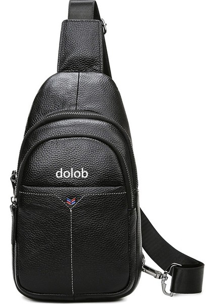 Yeni Rahat Erkek Hakiki Deri Çanta Göğüs Çantası Ilk Katman Inek Derisi Crossbody Çanta Erkek Retro Omuz Çantası (Yurt Dışından)