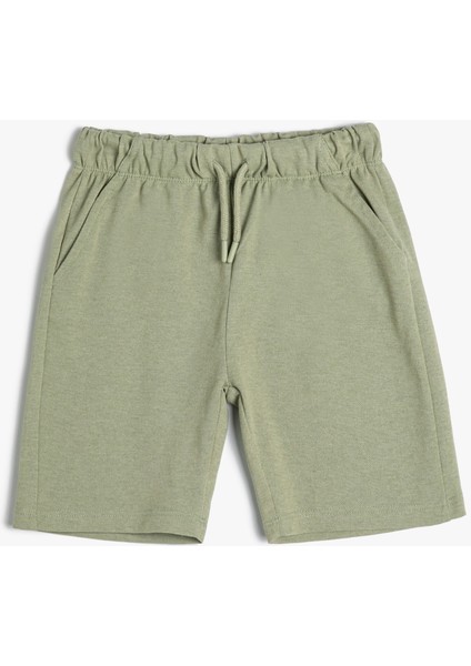 Basic Şort Beli Bağlamalı Cepli
