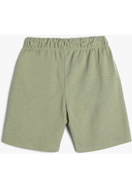 Basic Şort Beli Bağlamalı Cepli
