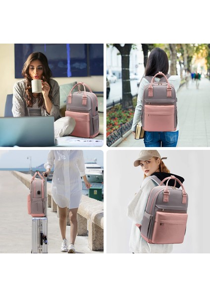Yeni Kadın Moda Sırt Çantası Büyük Kapasiteli USB Dizüstü Bilgisayar Sırt Çantası (Yurt Dışından) modelleri