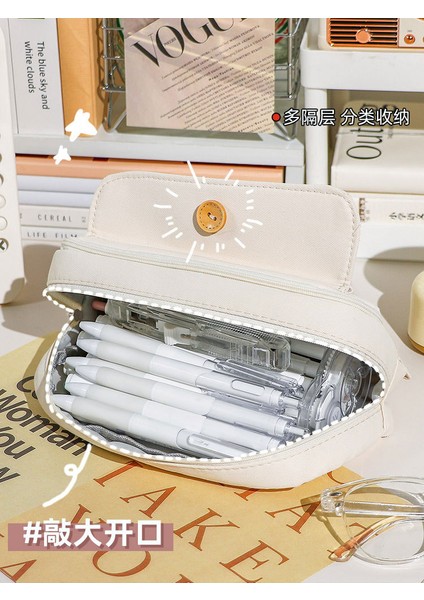 Kalem Çantası Japon Süper Büyük Kapasiteli Kalem Kutusu Kırtasiye Kutusu (Yurt Dışından) modelleri