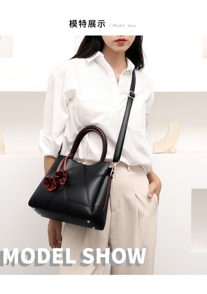 Çanta Kadın Çanta 2023 Yeni Tek Omuz Crossbody Çanta Avrupa ve Amerikan Moda Büyük Kapasiteli Tote Çanta (Yurt Dışından)
