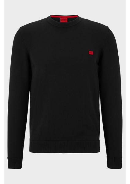 Erkek Pamuklu Yuvarlak Yaka Marka Logolu Siyah Kazak 50475083-001 indirimleri