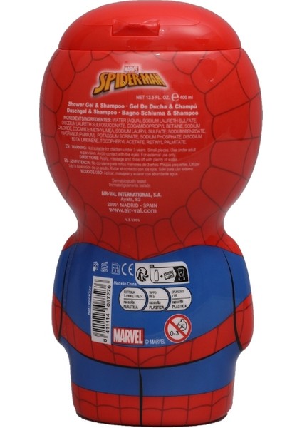 Lisanslı Spider-Man Oyuncak Çocuk Şampuanı ve Duş Jeli Büyük Boy 400ML