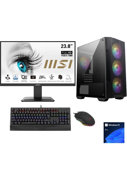 IG667DS Intel Core I5 14400 16GB 1tb SSD + 4tb HDD Windows 11 Pro 23.8" Masaüstü Bilgisayar
