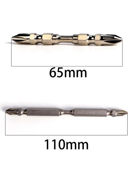 3pc 65MM Tarzı Adet Ph2 Phillrewdriver El Aleti S2 Malzeme Manyetik Çift Kafalı Matkap Ucu Kaymaz Elektrikli Altıgen (Yurt Dışından)