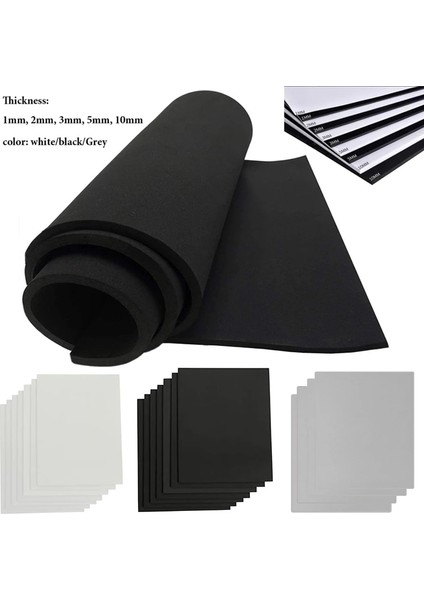 Gri Tarzı Kalın 1mm 35X100CM 1 Adet Kalınlık Eva Köpük Levhalar Ses Emici Gürültü Sünger Köpük Zanaat Eva Levhalar El Yapımı Model Yapımı Malzemesi (Yurt Dışından)