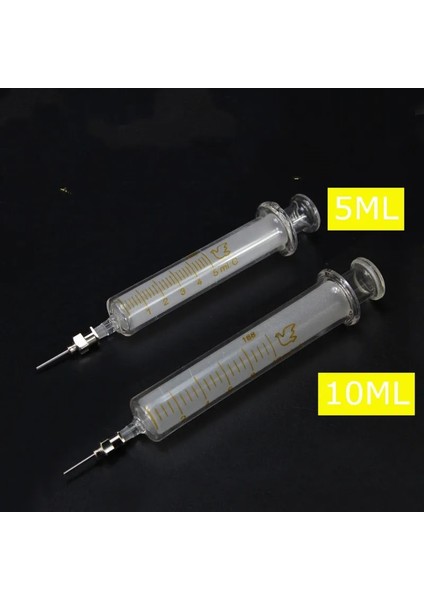 12PCS Demir Iğne Stili Cam Şırınga Cep Telefonu Tamir Özel Kaynak Yağı Kaynak Konteyner Şırınga Metal Iğne 5ml 10ML Şırınga (Yurt Dışından)