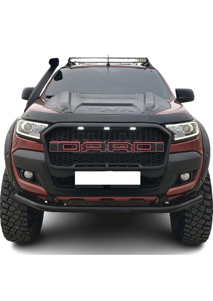Ford Ranger Ön Kaput Koruyucu Rüzgarlığı Abs Plastik Piano Black 2015- Yıllarına Uyumlu indirimleri