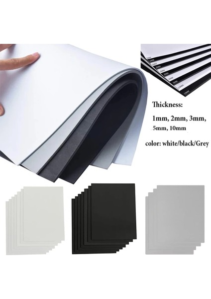 Siyah Stil Kalın 10MM 15X15CM Yenı Kalınlık mm Eva Köpük Levhalar Ses Emici Gürültü Spone Köpük Zanaat Eva Levhalar El Yapımı Model Yapımı Malzemesi (Yurt Dışından)