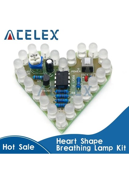 Yeşil Stil Dıy Kiti Kalp Şekli Solunum Lambası Kiti Dc Solunum LED Paketi Kırmızı Beyaz Mavi Yeşil Öğrenme Için Dıy Elektronik Üretim (Yurt Dışından) fiyatları