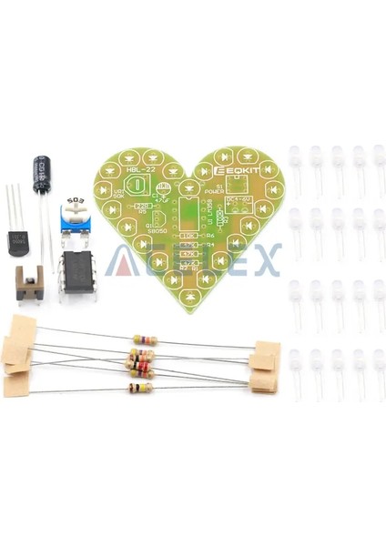 Yeşil Stil Dıy Kiti Kalp Şekli Solunum Lambası Kiti Dc Solunum LED Paketi Kırmızı Beyaz Mavi Yeşil Öğrenme Için Dıy Elektronik Üretim (Yurt Dışından) indirimleri
