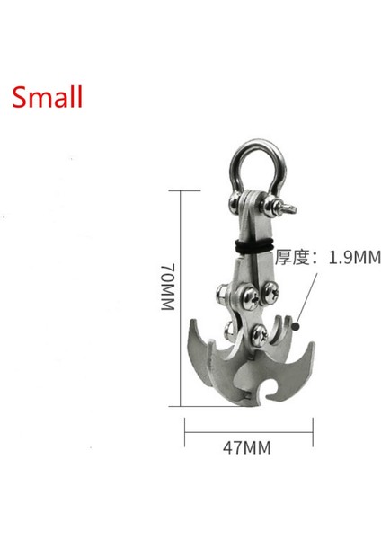 Küçük Stil Büyük Outdck Tırmanma Kanca Yerçekimi Kanca Paslanmaz Çelik Survival Katlanır Asılı Taktik Karabina Tuşları Için Kanca (Yurt Dışından)
