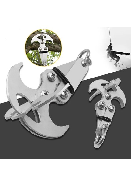 Küçük Stil Büyük Outdck Tırmanma Kanca Yerçekimi Kanca Paslanmaz Çelik Survival Katlanır Asılı Taktik Karabina Tuşları Için Kanca (Yurt Dışından) fırsatları