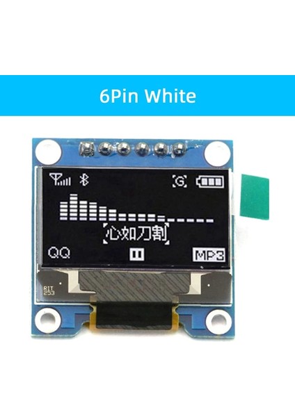 6pın Beyaz Tarzı 0. Iıc Seri Sarı Mavi OLED Ekran Modülü I2C SSD LCD Ekran Kartı Gnd Vcc Scl Sda Arduino Için (Yurt Dışından)