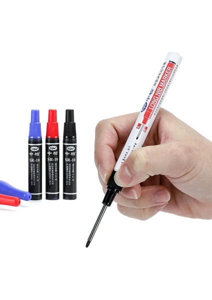 Siyah Stil Uzun Kafa Işaretleyiciler Inşaat Derin Delik Işaretleme Kalemleri Ev Dekorasyon Ağaç Işleme Dekorasyon Çok Fonksiyonlu Uzun Uç (Yurt Dışından) fiyatları