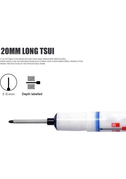 Siyah Stil Uzun Kafa Işaretleyiciler Inşaat Derin Delik Işaretleme Kalemleri Ev Dekorasyon Ağaç Işleme Dekorasyon Çok Fonksiyonlu Uzun Uç (Yurt Dışından) indirimleri