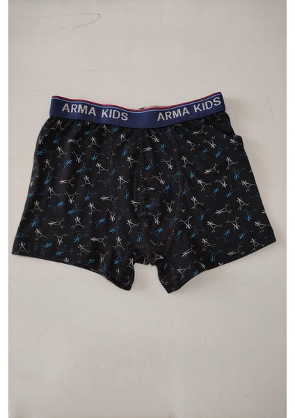 Renkli Erkek Çocuk Desenli Boxer 3'lü Paket Pamuklu Likralı fiyatları