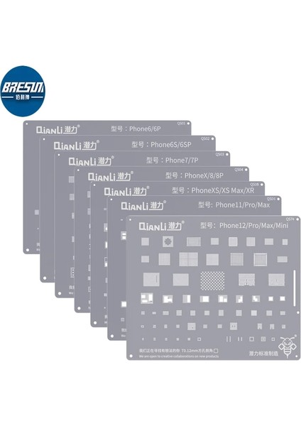 iPhone Xs Xsm Xr Tarzı Için Qianli Bga Reballing Stencil iPhone Pro Max x Xsmax Xr 8g Ic Evrensel Kare Delik Kalay Dikim Net Araçları (Yurt Dışından)